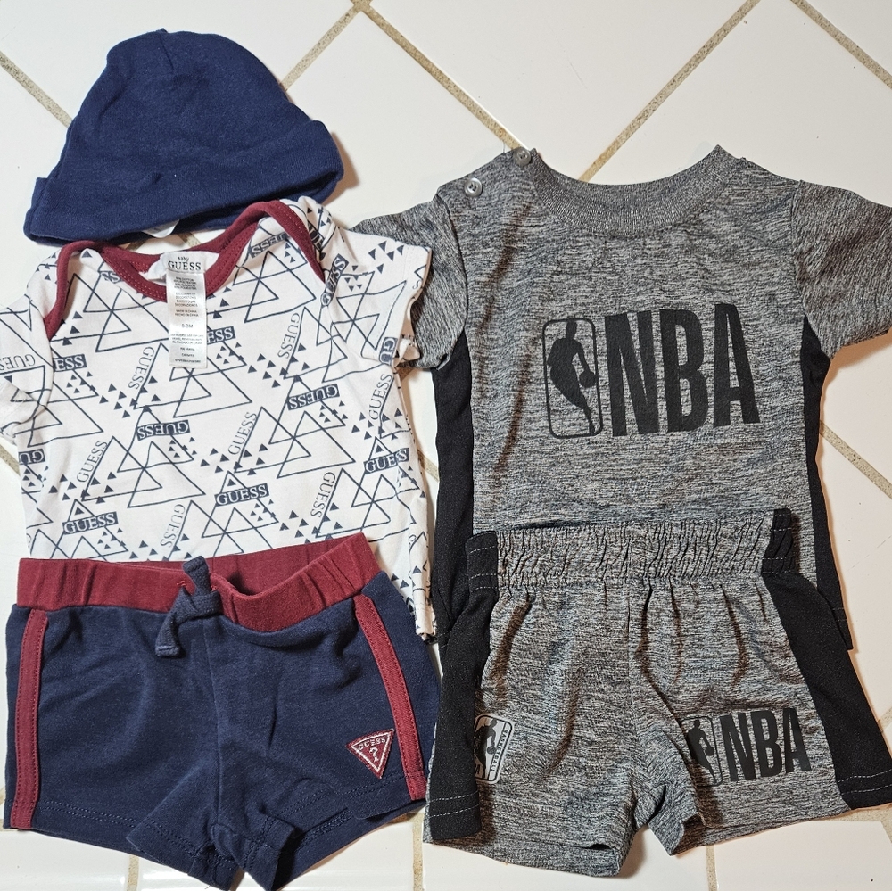 Newborn-3mos boys short sets
